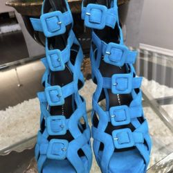 Giuseppe Zanotti Suede Buckle Platform Sandals 