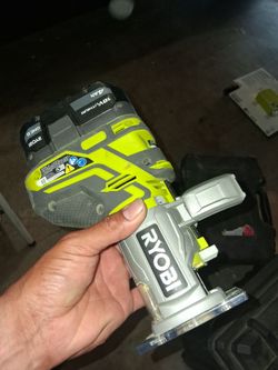 Ryobi cordless router one+ w/battery 18v router bit set