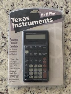 Texas Instruments BA II Plus Advanced Professional Financial Calculator   