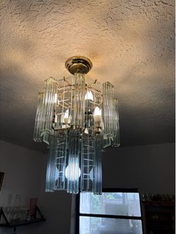 Vintage glass chandelier