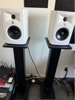 JBL 305P Mkii Studio Monitors & Rockville Stands