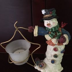 Snowman Candle Holder