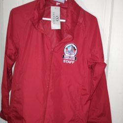 HALL OF FAME ( STAFF) WINDBREAKER W/ HOOD IN COLLAR ( NEW)