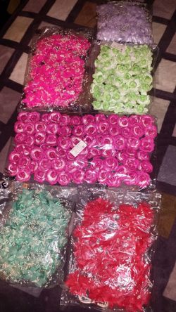 Satin and Paper Flowers