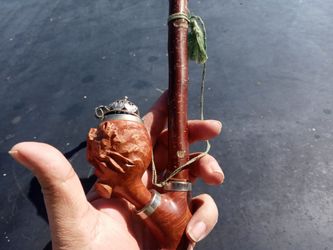 Vintage hand carved deer 🦌 pipe collection antique vintage stuff