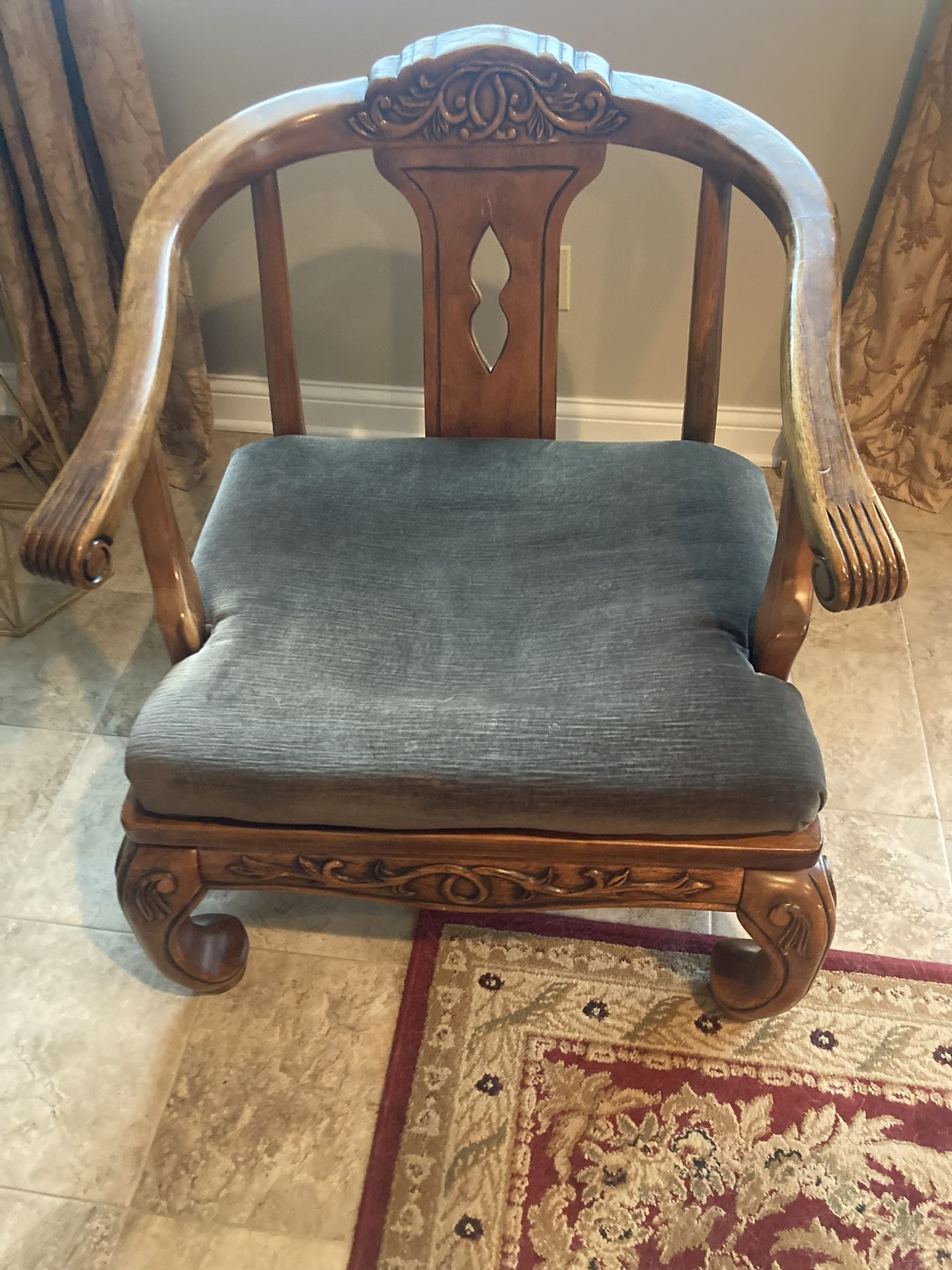 Wooden Chair With Cushion 