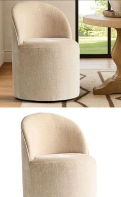 Rolling  Chenille dining chairs