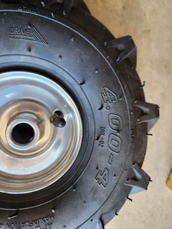 Set - 11x4.00-4 Tiller Wheel - 3/4" Hub - Craftsman & Troy-Bilt Tiller Replacement