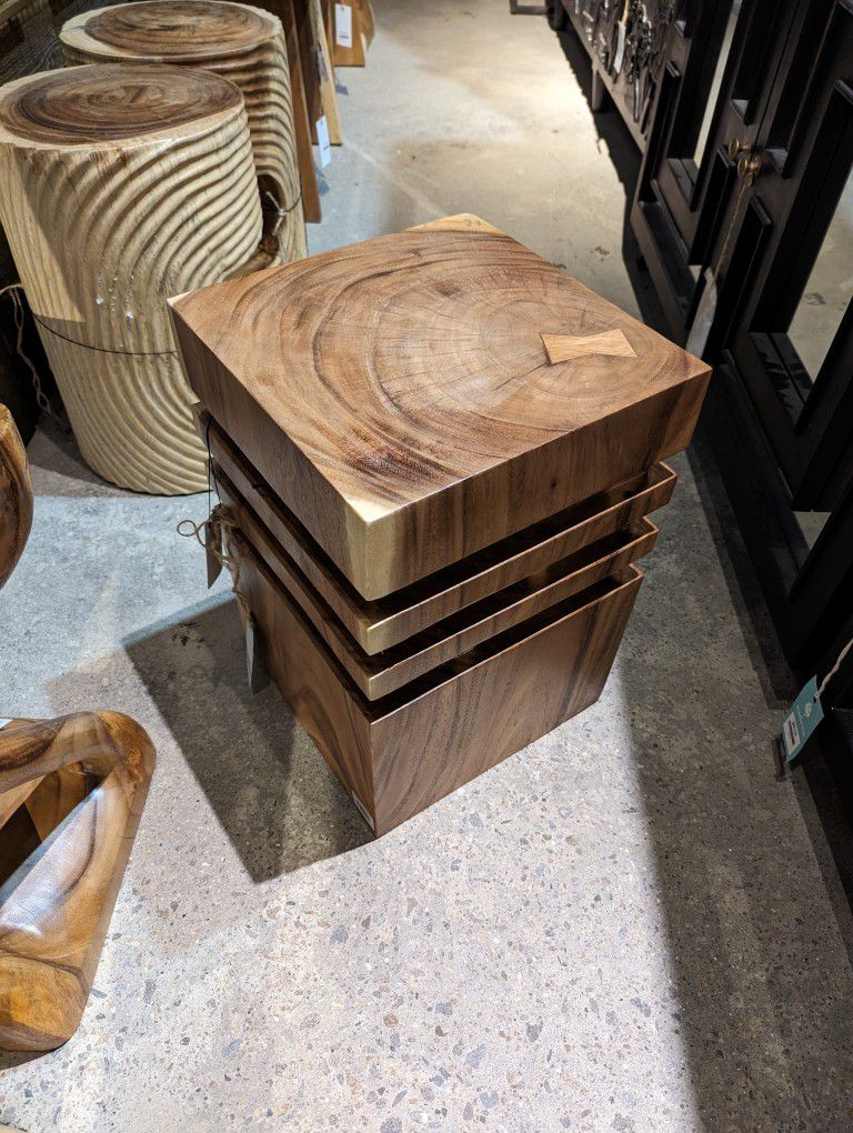 Square Chamcha Wood End Table