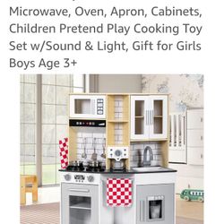 $80 New wooden kitchen playset with sound