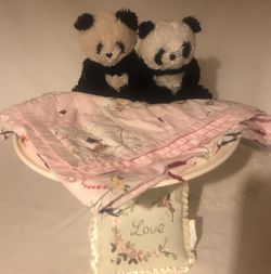 Beautiful Vintage Pink Lap/Baby Quilt++