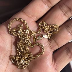 10k Gold Diamond Cut Rope Chain 