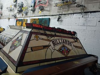 42" Billiards Stained Glass Pool Table light fixture lamp