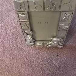 Small silver plated baby frame
