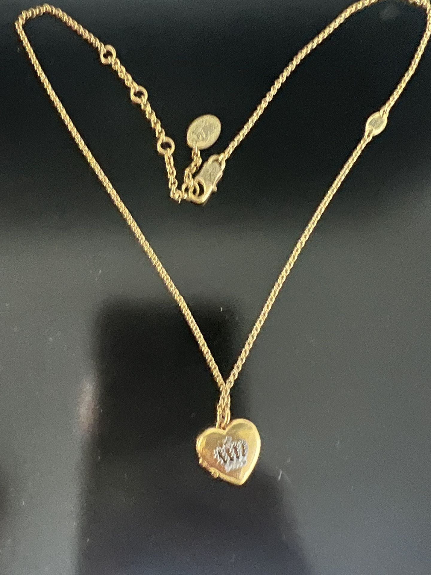 Juicy couture, locket, necklace, gold