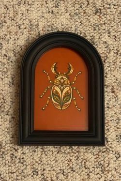 Beetle vintage inspired wall or desk decor