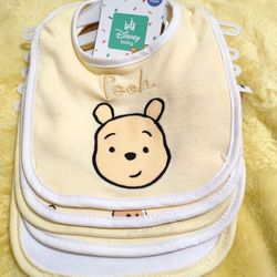 5-Set Winnie The Pooh Bibs - New