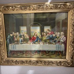 Vintage Last Supper Framed Art