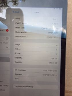 iPad (9th Generation), specifically the Model A2602 (Wi-Fi only).