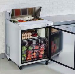 VEVOR 31” Commercial Sandwich Prep Table Refrigerator