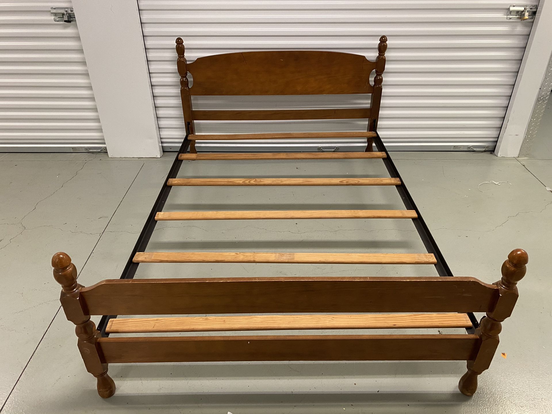 Solid Wood Full Size Bed Frame w/ Center Supports