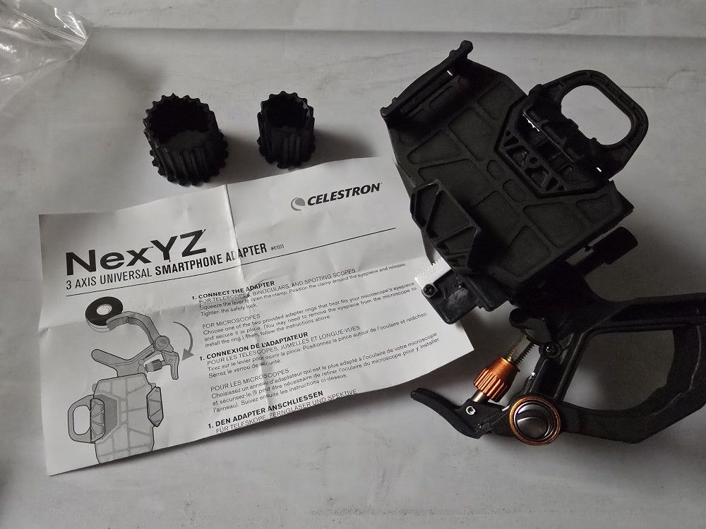 Celestron – NexYZ – Universal Smartphone Adapter for Telescope, Binoculars & Spotting Scopes – 3-Axis