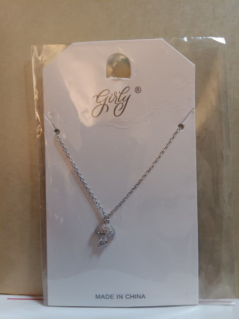 Silver Mushroom Pendant