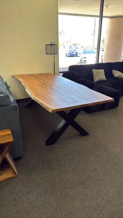 100”x42” live edge dining table