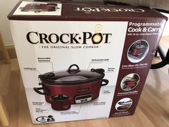 Crock-Pot 6-Quart Cook and Carry Slow Cooker with Little Dipper Warmer (Red)