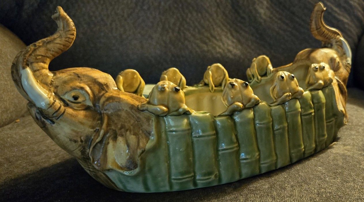  Double Headed Elephant Jardiniere