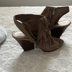 Open Toe Sling Back Booties 