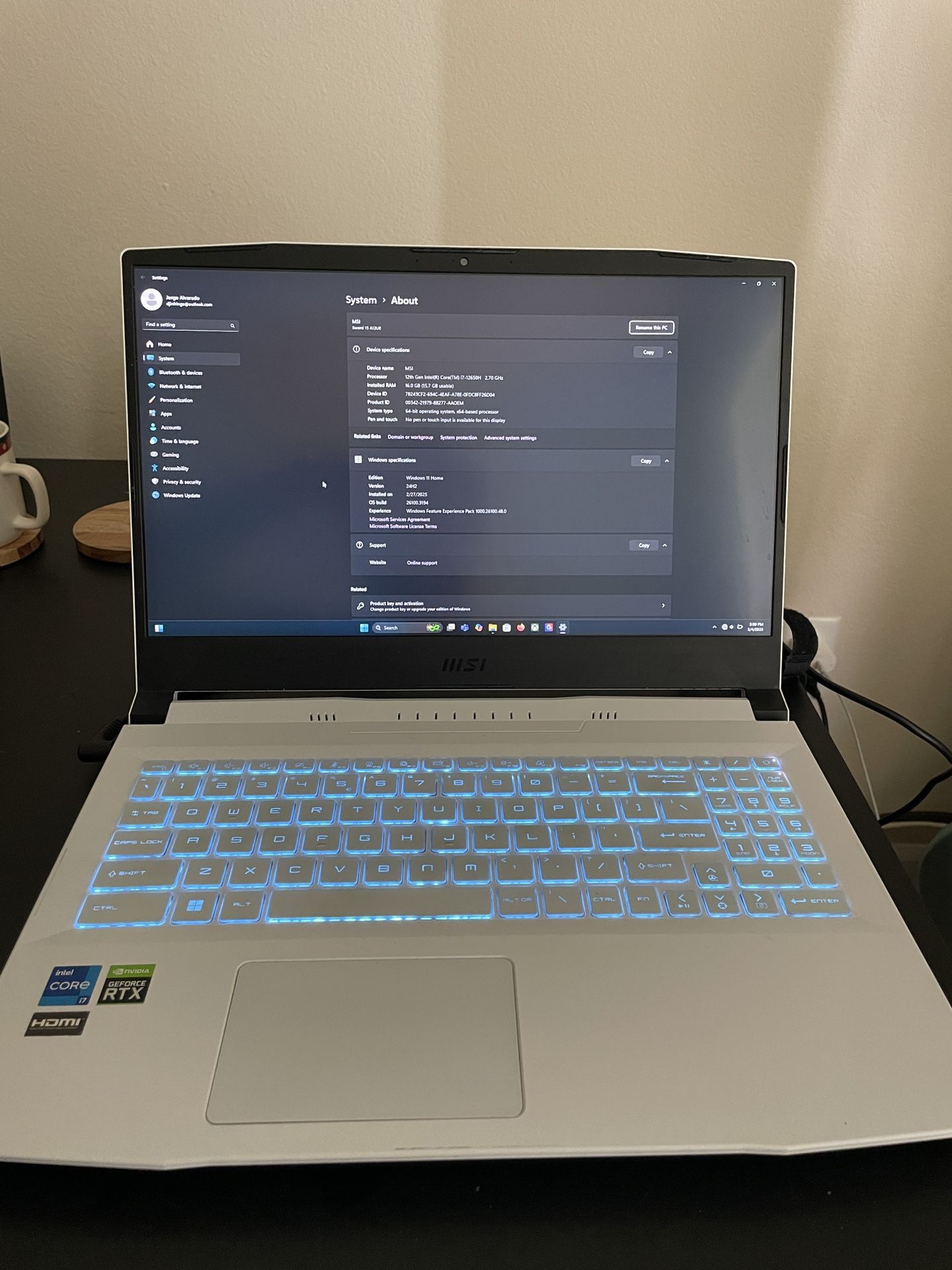 MSI Laptop with Accessories