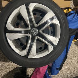 OEM Honda Wheels And Hubcaps With Tires  Civic 