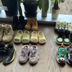 9 Brand Name Assorted Toddler Shoes -Yeezy, Jordan, + more