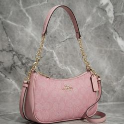 Powder Pink Coach Purse Terri Shoulder Bag