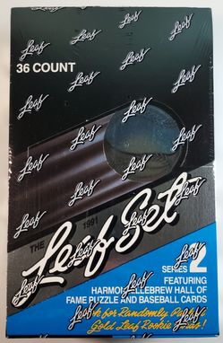 1991 LEAF Series 2 Factory Sealed Hobby Baseball Box - 36 Packs
