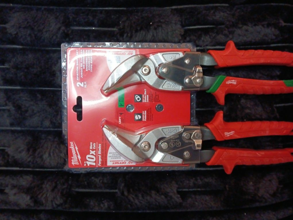 Milwaukee Aviation Snip Set(left & Right) $25