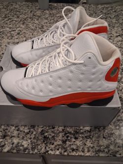 Jordan 13 White & Red Size 10
