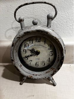 Grey standing clock