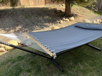 Grey Hammock With Pillow 