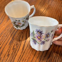 Floral Mugs - 2ct ROYAL GRAFTON bone china 