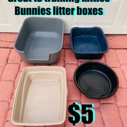 $5 For All bundle of cat litter boxes great for training or foster kittens/bunnies