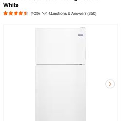 18 cu. ft. Top Freezer Refrigerator in White  model 18MSTFA