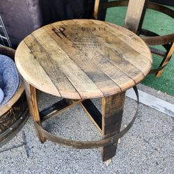 19" Authentic Bourbon Whiskey Barrel Side Tables/End Tables/Porch Tables 