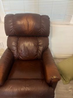 Brown Leather Recliner Chair