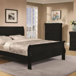 4pc Bedroom Set Dresser, Mirror ,Nightstand And Bedframe