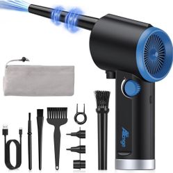 ATEngeus Compressed Air Duster, Electric Air Duster, Cordless Air Duster for Computer, Stepless Speed, Keyboard Cleaner, Replace Canned Air, Brushless