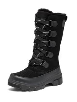 SOREL Women's Tivoli V Tall Waterproof Boots Size 9 Black on black  