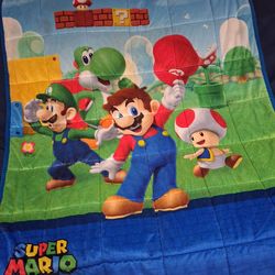 Weighted kid super Mario blanket