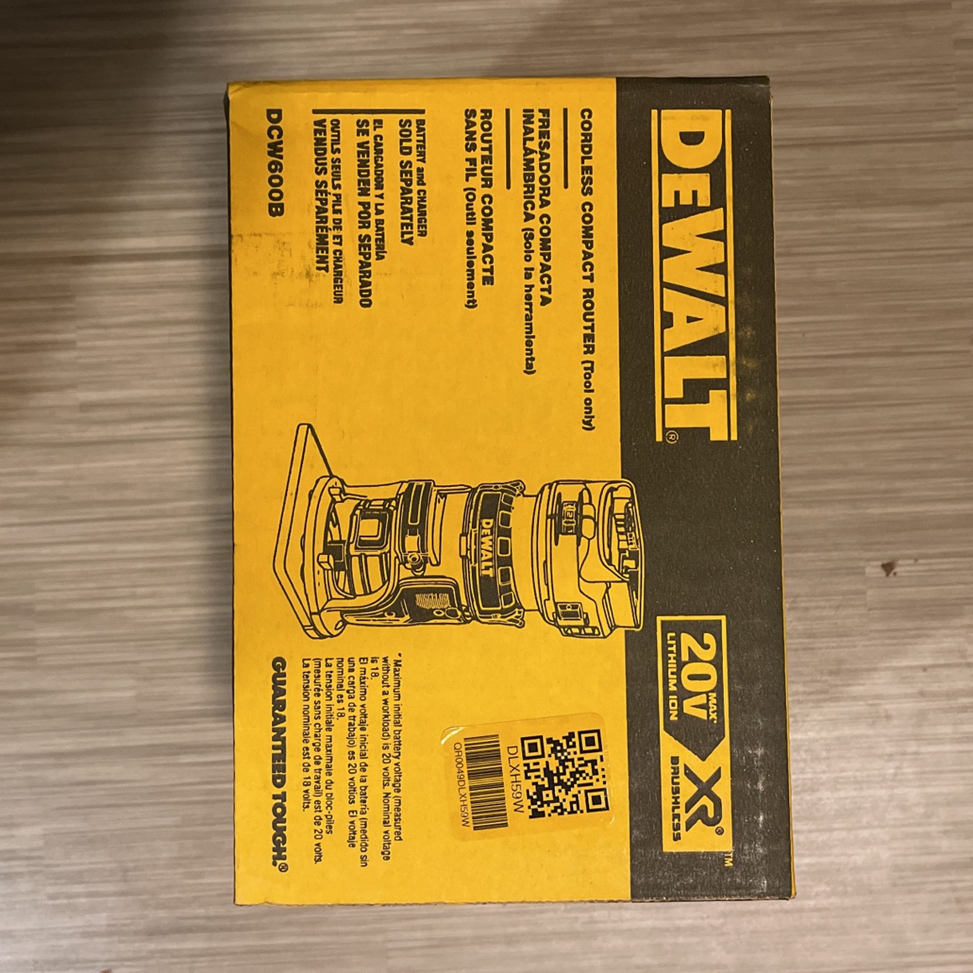 Dewalt 20V MAX XR Cordless Brushless Fixed Base Compact Router (Tool Only)